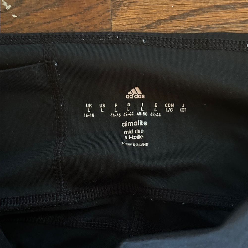 Adidas Women's Black Leggings with Logo - Picture 3 of 4